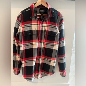 Filson Black and Red Plaid Button Down Shirt
